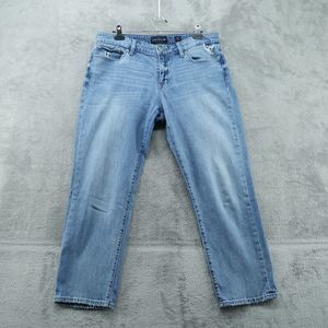 Lucky Brand Sweet Crop Jeans Women's 14/32 Blue 34x26-Measured Distressed